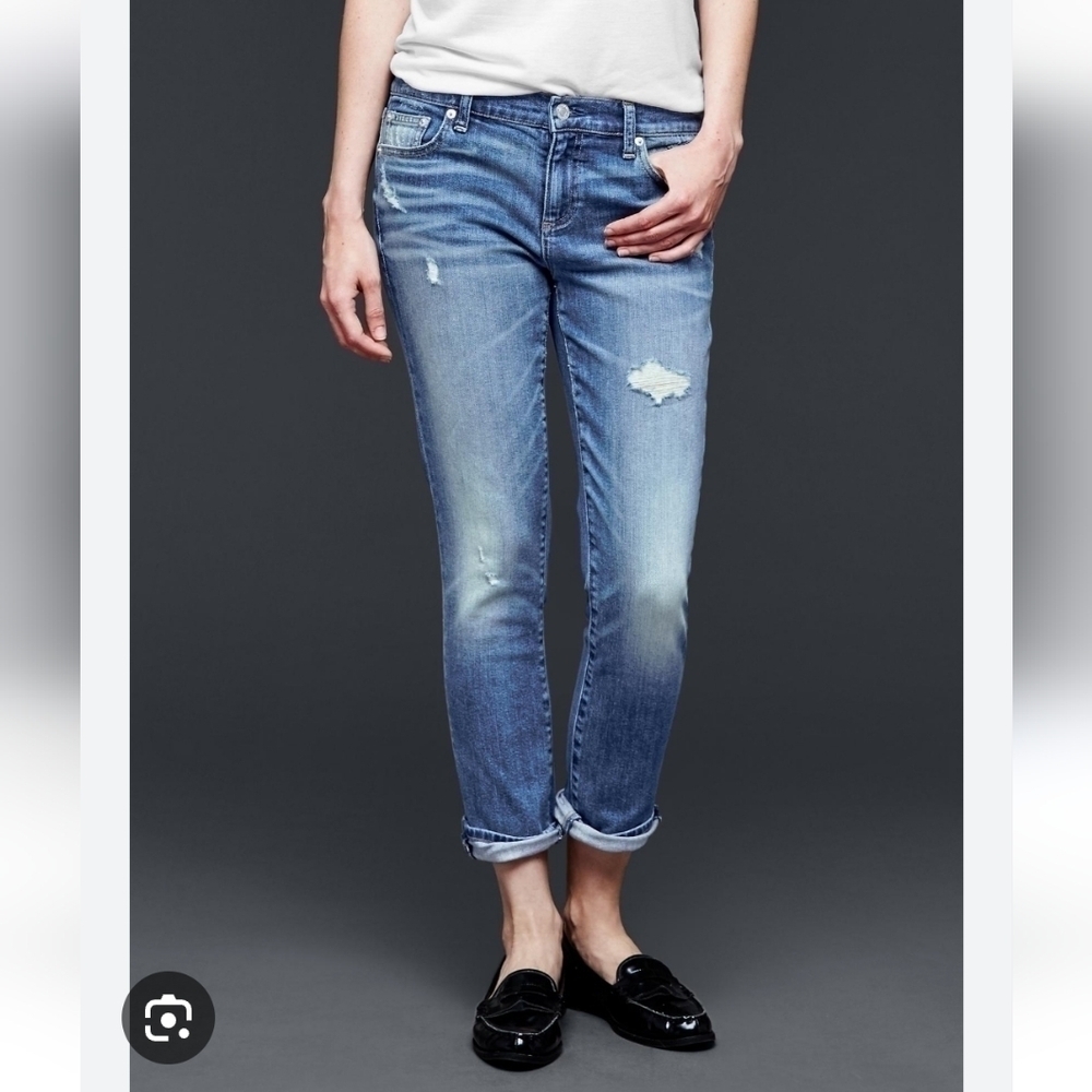 GAP Girlfriend Distressed Jeans